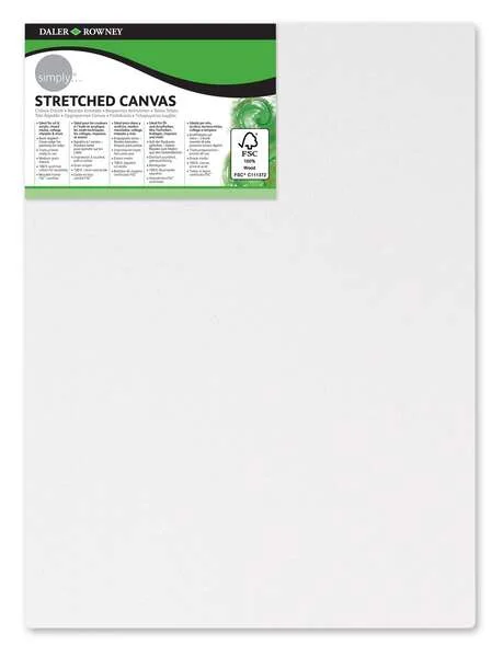 Daler Rowney Simply Bastidor Entelado 18x24cm - Imprimacion Triple - Grano Medio - 100% Algodon sin Acido - 250g