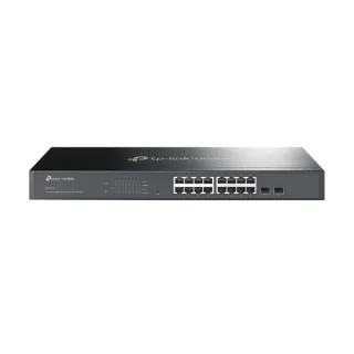 TP-Link Omada SG2218 Switch 18 Puertos - Capa 2 - 16xRJ45 1Gbps - 2xSFP - Silencioso - Soporta QOS - Conmutacion hasta 36Gbps - Carcasa Metalica - Color Negro