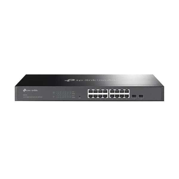 TP-Link Omada SG2218 Switch 18 Puertos - Capa 2 - 16xRJ45 1Gbps - 2xSFP - Silencioso - Soporta QOS - Conmutacion hasta 36Gbps - Carcasa Metalica - Color Negro