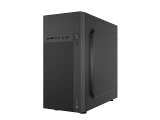 Natec Helix USB-C Caja Mini Torre MiniATX - Compatible Micro-ATX y Mini-ITX - 1xUSB-C, 2xUSB 3.0, 2xUSB2.0 y 2xMiniJack - Color Negro