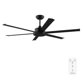 Cecotec EnergySilence Aero 10000 Pro Ventilador de Techo de 6 Aspas - 90W - Diametro de 100" - Mando a Distancia - Temporizador - 6 Velocidades - Modo Invierno - Altura Ajustable - Color Neg