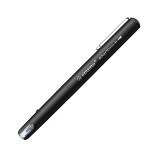 Stabilo Dr!ver Rotulador de Punta Media 0.8mm - Tinta a Prueba de Manchas, Inodora y con Base al Agua - Fabricado con 94% de Bioplastico - Color Azul · Pack de 5 uds.