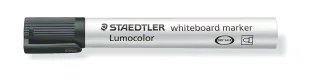 Staedtler Lumocolor 351 Rotulador para Pizarra - Punta Redonda - Trazo 2mm - Capuchon con Clip - Color Negro · Pack de 10 uds.