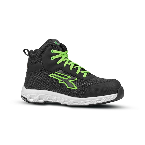 Upower Geb ESD Zapato Alto de Seguridad - Talla 35 - Resistente a la Abrasion, Hidrofugo, Transpirable, Puntera Fibertoe, Plantilla Antiperforacion Ultraligera, Suela EVA con Agarre, Protecc