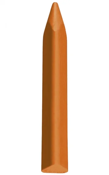 Jovi Triwax Estuche de 12 Ceras - Triangulares - No Manchan Ni Se Rompen - Trazo Suave - Gran Rendimiento - Facil Agarre - Apto para Sacapuntas - Libre de Alergenos - Color Naranja