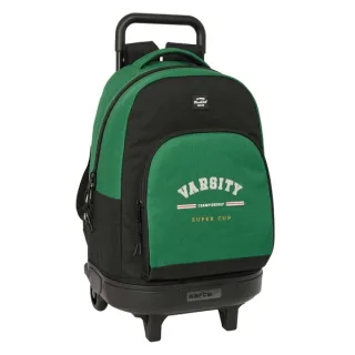 Safta Blackfit8 Varsity Mochila con Carro - 33L - Bolsillo Frontal - Portabotellas - Tirador Doble - Asa Acolchada - Tarjeta ID - Base Reforzada - Mochila Extraible - 330x220x450mm - Color N