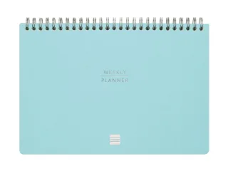 Finocam Haiku Planificador sin Fechar - Internacional - Semana Vista Vertical - 240x165mm - Tapa Dura - Papel de 95g/m2 - 57 Semanas - Espiral Metalica - Color Azul