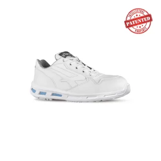 Upower Blink S ESD Calzado de Seguridad Bajos - Talla 35 - Ligeros, Puntal Composite, Suela Antideslizante PU/PU, Proteccion S3S CI FO SR - Color Blanco
