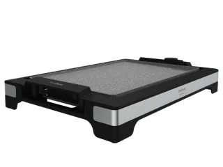 Cecotec Tasty and Grill 2000 InoxStone Plancha Electrica - 2000W - Antiadherente - Termostato Regulable - Placa de Acero Extraible - Apto Lavavajillas - Bandeja Recogegrasas - 37.5x24.5cm -