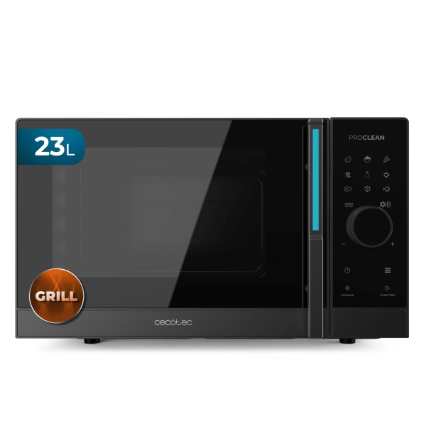 Cecotec ProClean 6120 Microondas - 800W - Capacidad de 23L - Control Tactil Digital - Grill 1000W - 5 Niveles de Potencia - Funcion Descongelar - Temporizador 60min - Color Negro