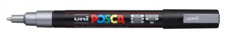 Posca PC-3M Marcador de Pintura - Punta Conica de Poliester 0.9-1.3mm - Tinta Base al Agua - Resistente a la Luz - Color Plata · Pack de 6 uds.
