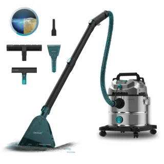 Cecotec Conga CarpetClean 20000 Pro Ultra Aspirador para Tapiceria de Solidos y Liquidos - 1600W - 21kPa - 2 Depositos de 20L y 4.2 L - Incluye Accesorios - Radio Accion 8.5m - Pulverizador
