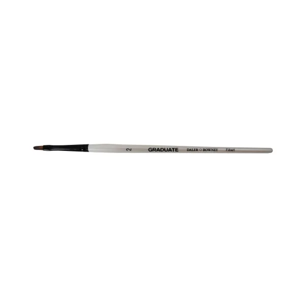 Daler Rowney Graduate Pincel Multitecnica - Pelo Sintetico - Mango Corto - Lengua de Gato Nº 2