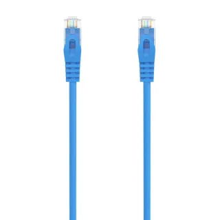 Aisens Cable de Red Latiguillo RJ45 LSZH Cat.6A 500 MHZ UTP AWG24 - 0.3m - Libre de Halogenos - 10 Gigabit/s - Color Azul