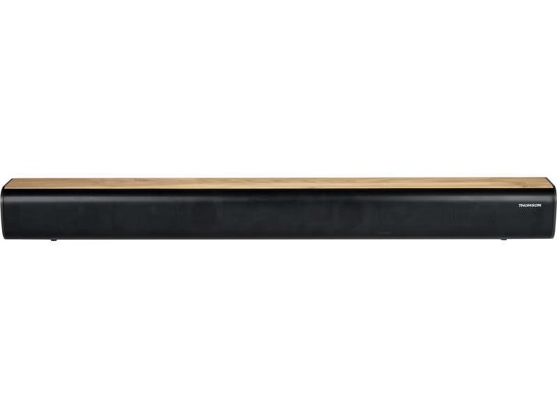Thomson SB402BT Barra de Sonido 200W - Bluetooth 5.0 - Entrada de Audio de TV, Optica, AUX-IN de 3,5mm y Lector USB - Color Madera/Negro