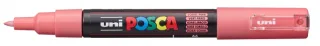 Posca PC-1M Marcador de Pintura - Punta Conica 0.7mm - Tinta Base al Agua - Resistente a la Luz - Color Rosa Coral · Pack de 6 uds.