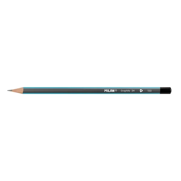 Milan Lapices de Grafito 2H - Triangular - Color Azul · Pack de 12 uds.
