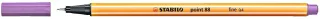 Stabilo Point 88 Rotulador de Punta Fina de Fibra - Trazo de 0.4 mm - Tinta con Base de Agua - Color Lila Claro · Pack de 10 uds.