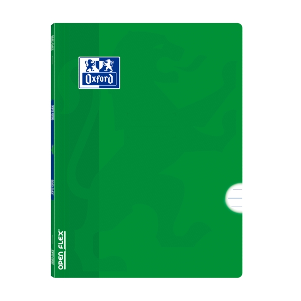 Oxford School Classic Openflex A4 Libreta Grapada - Tapa de Plastico Resistente - 1 Linea con Margen - 48 Hojas de Papel de Calidad - Color Verde · Pack de 10 uds.