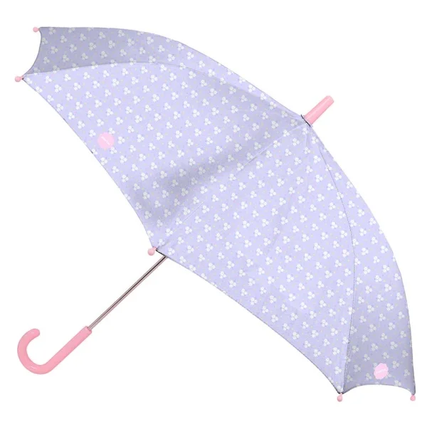 Safta Bouquet Paraguas Automatico de 60cm - 8 Paneles - Asa Engomada - Punta de PVC - Poliester - Nervios de Acero de 10mm - Color Violeta