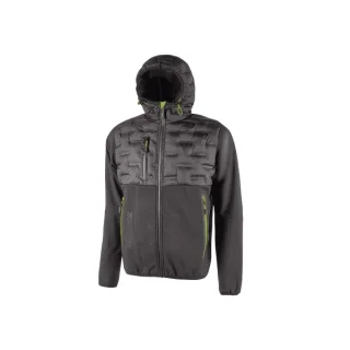 Upower Spock Chaqueta Hibrida Transpirable y Antiviento - Talla 2XL - Versatil, Cremallera Impermeable, Capucha Ajustable, Acolchado sin Costuras, Bolsillos Fluorescentes, Proteccion DPI1 -