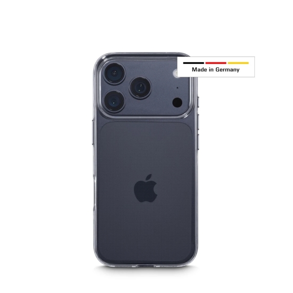 Hama Always Clear Funda para iPhone 17 Pro - Antideslizante - Especial Antiamarilleo - Poliuretano Termoplastico - Bordes Elevados - Color Transparente
