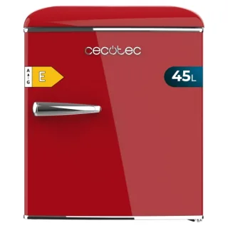 Cecotec Bolero CoolMarket TT Origin 45 Red E Mini Frigorifico - Capacidad 45L - Estilo Retro - Cajon para Hielo - Tirador Cromado - 44.7x53.4x55cm - Color Rojo
