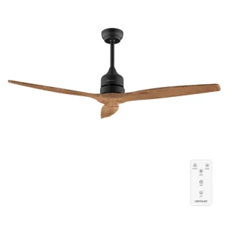 Cecotec EnergySilence Aero 5270 DarkWood Ventilador de Techo de 3 Aspas - 40W - Diametro de 52" - Temporizador - 6 Velocidades - Modo Invierno - Altura Ajustable - Aspas de Madera - Color Ne