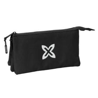 Safta Munich Basicos Estuche Portatodo - 3 Compartimentos - 22x12x3cm - Color Negro