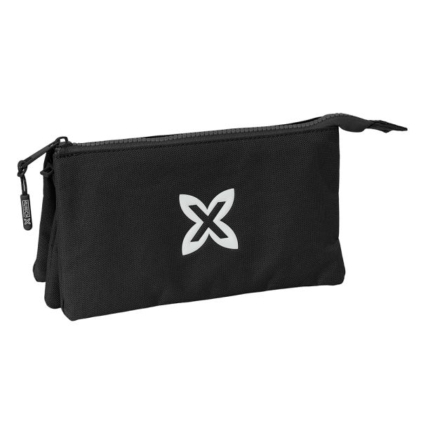 Safta Munich Basicos Estuche Portatodo - 3 Compartimentos - 22x12x3cm - Color Negro