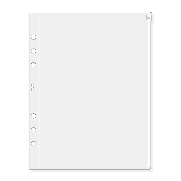 Finocam R1071 Funda para Agendas Open - Cierre de Cremallera - Formato 1000 - 167x2x217mm - PVC - Color Gris Claro
