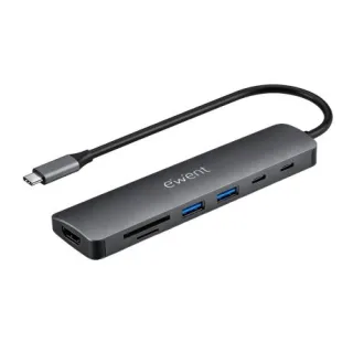 EWENT DOCKING MULTIPUERTO USB-C 7 en 1 HDMI 4K