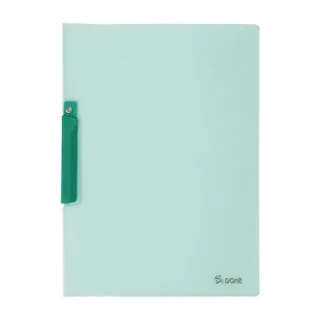 Dohe Dossier con Pinza Pivotante Tamaño A4 - Fabricado en Polipropileno Translucido de 450 Micras - Color Verde · Pack de 8 uds.