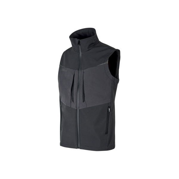 Upower Brio Chaleco de Trabajo Softshell - Talla 2XL - Repelente al Agua, Interior de Microfleece, Tecnologia de Grafeno, Multiples Bolsillos, Insertos Reflectantes, Cremallera Waterproof -