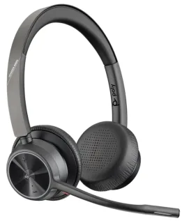 HP Poly Voyager 4320 UC M Auriculares con Microfono Bluetooth - Almohadillas Acolchadas - Controles en Auricular- Color Negro