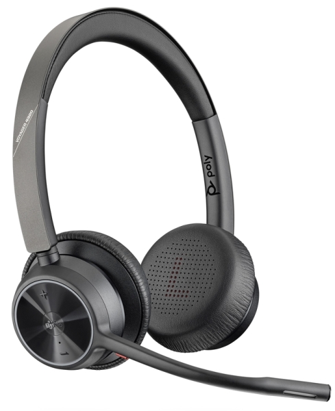 HP Poly Voyager 4320 UC M Auriculares con Microfono Bluetooth - Almohadillas Acolchadas - Controles en Auricular- Color Negro