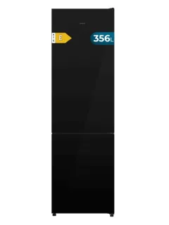Cecotec Bolero CoolMarket Combi 356i Black Glass E Frigorifico Combi - Capacidad 356L - Luz LED - Modo Vacaciones - Total Nofrost - Puerta de Cristal - Frio Envolvente - 59.5x200cm - Color N