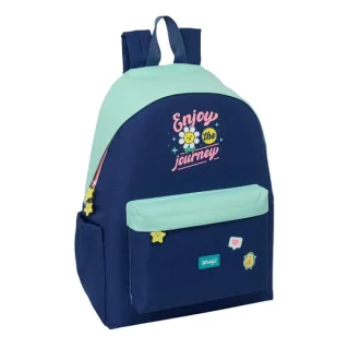 Safta Mr. Wonderful Estrella Mochila para Portatiles hasta 14.1" - Portabotellas - Cremallera con Doble Tirador - Asa de Mano - Bolsillo Frontal - Acolchada - 31x43x13cm - Color Turquesa Cla