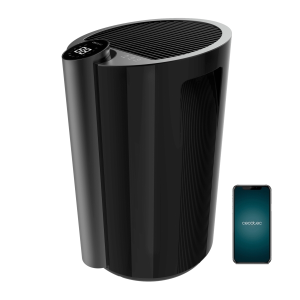 Cecotec BigDry 9000 Professional Black Connected Deshumidificador - 320W - Deposito 4.5L Extraible - WiFi - Cobertura hasta 90m2 - Pantalla LED Tactil - Temporizador - Silencioso - Color Neg