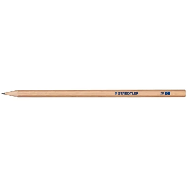 Staedtler Noris Natural 130 Lapiz de Grafito Hexagonal 2B - Madera Certificada FSC - Cuerpo de Color Madera Natural · Pack de 12 uds.