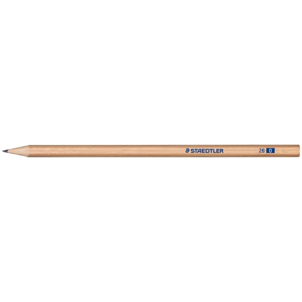 Staedtler Noris Natural 130 Lapiz de Grafito Hexagonal 2B - Madera Certificada FSC - Cuerpo de Color Madera Natural · Pack de 12 uds.