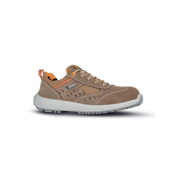Upower Vento S Calzado de Seguridad Bajos - Talla 38 - Ligeros y Comodos, Gamuza con Aireador, Mesh Transpirable, Puntal AirToe Composite, Antiperforacion, Antideslizante, Proteccion S1PS FO