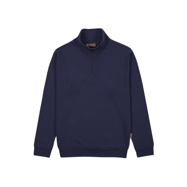 Upower Maui Sudadera con Media Cremallera - Talla 2XL - French Terry, Transpirable, Duradera, Ajuste Comodo, Detalles de Calidad, Mangas Ranglan, Costuras Pespunteadas - Color Azul Marino