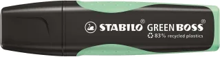 Stabilo Green Boss Pastel Marcador Fluorescente - Fabricado con un 83% de Plastico Reciclado - Trazo entre 2 y 5mm - Recargable - Color Pizca de Menta · Pack de 10 uds.