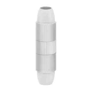 Hama Essential Empalme Coaxial con Bloqueo - Fijacion con Tornillo - Apto para Cables entre 5 y 7mm - Color Blanco