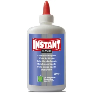 Instant Classic Cola Blanca 250gr - Apto para Uso Infantil y/o Domestico - Sin Disolventes - Color Blanco · Pack de 6 uds.