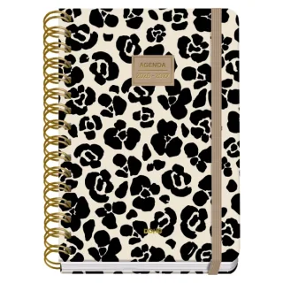 Dohe Premium Wild Agenda Escolar 26/27 - Formato A5 - Semana Vista - Papel Offset Ahuesado 80g - Cubierta de Carton Plastificado - Espiral Metalica Doble - Goma - 15x21x2cm - Multicolor