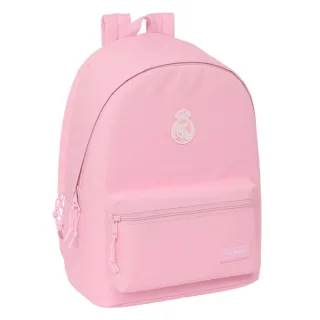 Safta Real Madrid Chica Mochila para Portatil hasta 15.6" - Antirrobo - Conector USB - Base Acolchada - Bolsillo Frontal - Hombreras Ergonomicas - Asa Superior - 310x180x440mm - Color Rosa