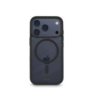 Hama Frame Protect Funda para iPhone 17 Pro - Antideslizante - Magnetico - Policarbonato y Poliuretano Termoplastico - Bordes Elevados - Color Negro y Transparente