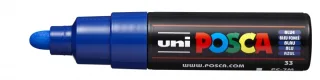 Posca PC-7M Marcador de Pintura - Punta de Bala 4.5-5.5mm - Tinta Base al Agua - Resistente a la Luz - No Permanente - Color Azul · Pack de 6 uds.